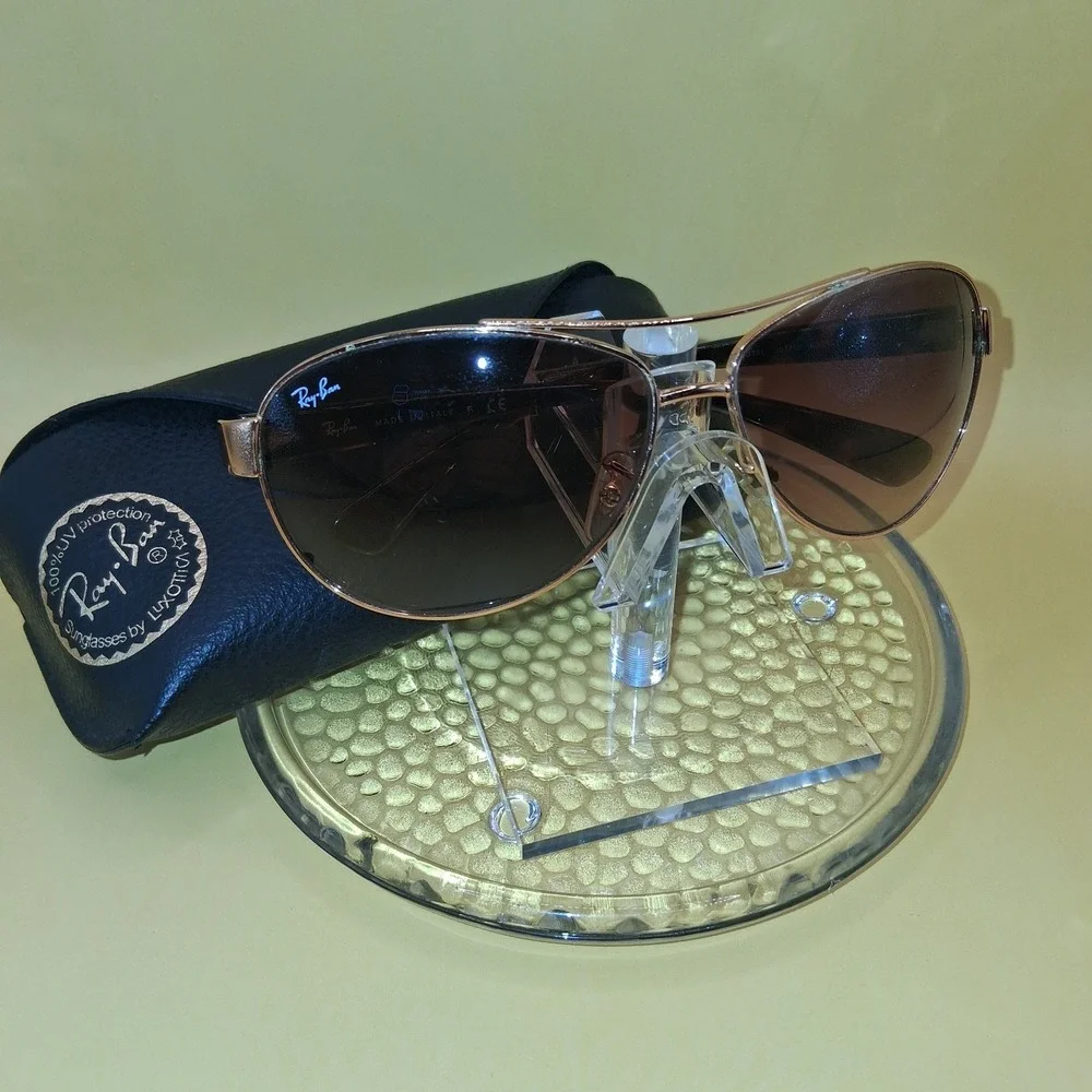 Ray-Ban RB3386 001/13 Polished Gold/Gradient Brown Lens Men's Aviator Sunglasses
